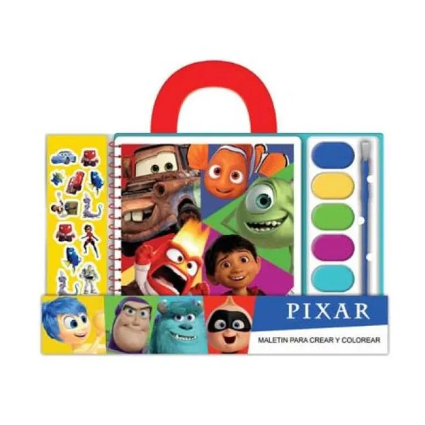 Maletin para crear y colorear pixar.