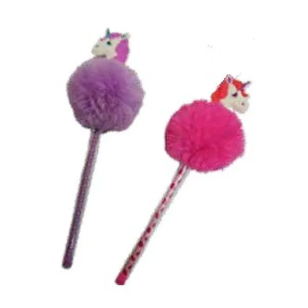 Bolígrafo pompom unicornio