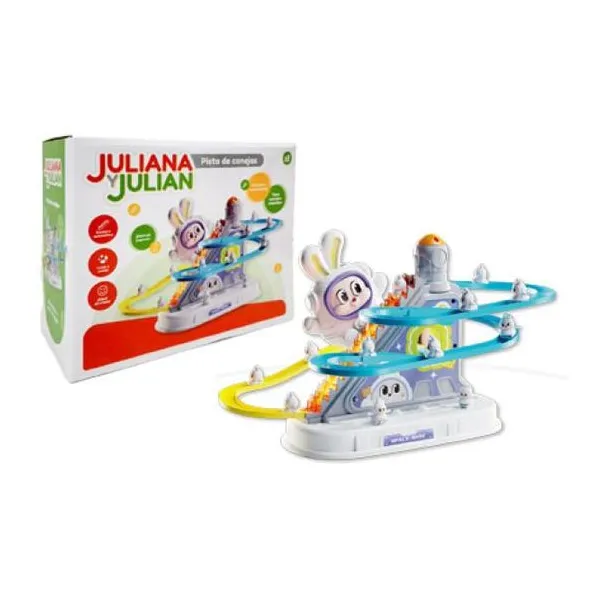 Juli y jul pista de conejos con luz, movimiento, y melodías infantiles