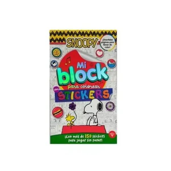 Libro editorial vertice mi block para colorear snoopy