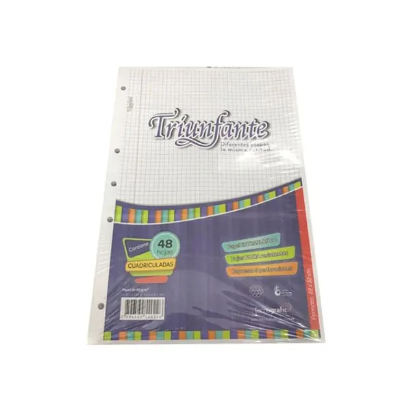 Repuesto esc.triunfante 90 grtamaño oficio x48 hs.cuaderno