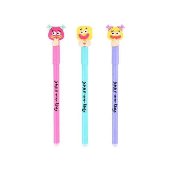 Bolígrafo roller borrable azul smile x unidad modelos surtidos Wero
