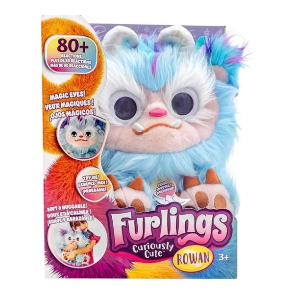 Furlings peluche interactivo rowan ojos mágicos- 32 cm con mas de 80 reacciones