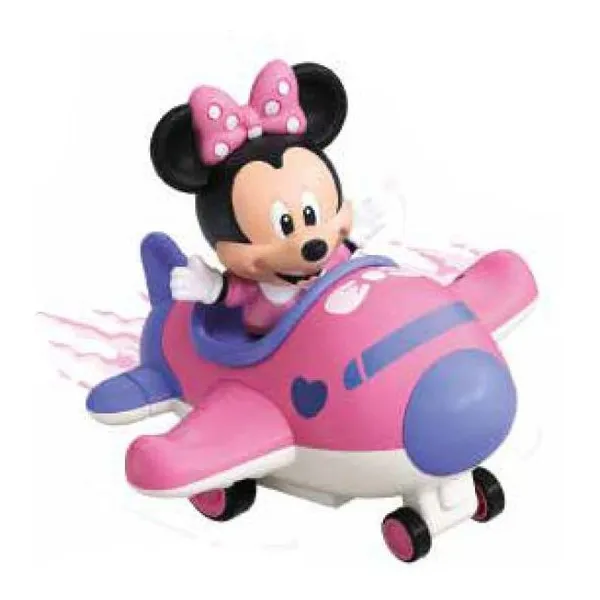Disney on wheels - auto pequeño armable 10 cm - minnie mouse avión