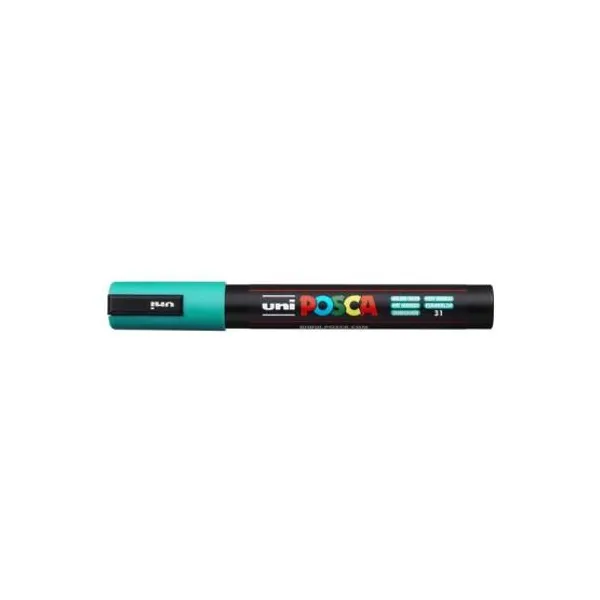 Marcador Uni posca al agua para fina verde esmeralda