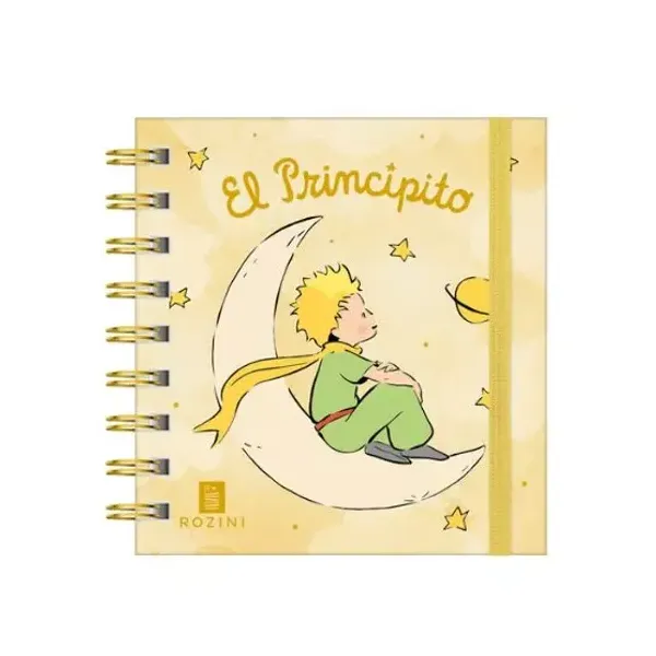 Libreta mini con esp.rozini el principito ternura t/dura x80 hs.lisas