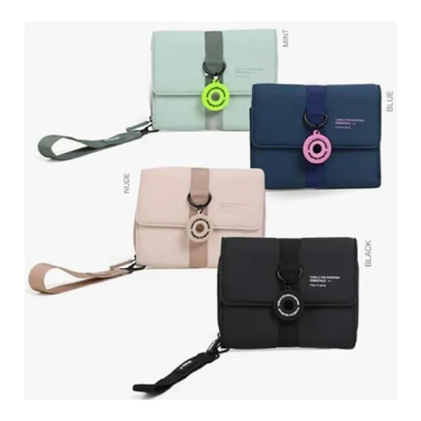 Billetera fichero rubber con colgante potential- 4 colores 17.5 2.5 14 cm