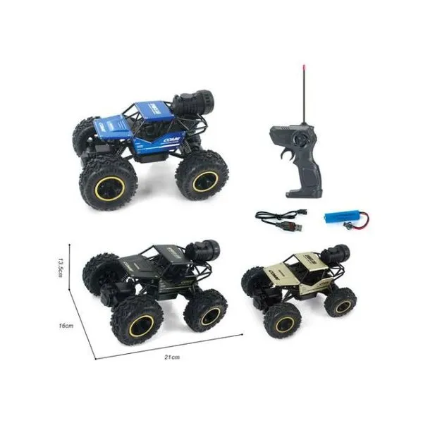 Coche pickup todoterreno a radio control. tira humo. con luz y cable usb