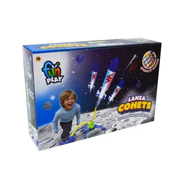 Lanza cohete armable a pedal en caja 30x20x8 cm