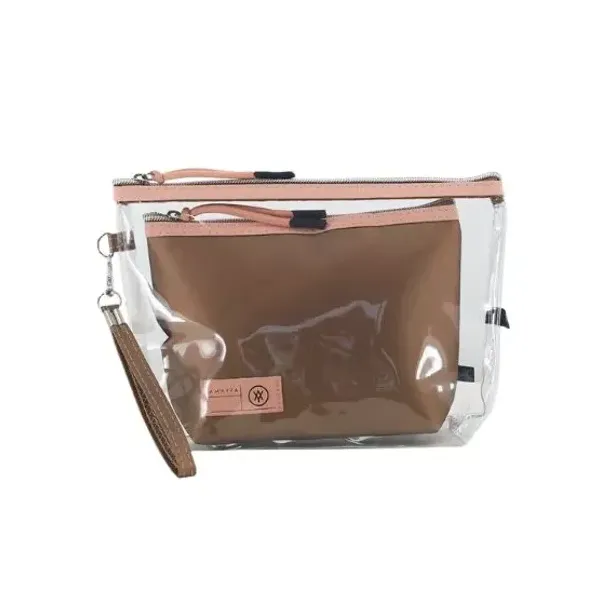 Portacosmeticos amayra cristal set x2