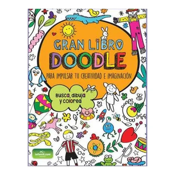 Gran libro doodle -naranja -