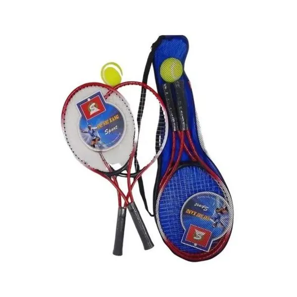 Set de raquetas y pelota de tenis en estuche 23x52 cm