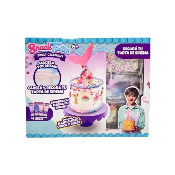 Set decora tu torta de sirena snacktastic en caja 31x25x9 cm