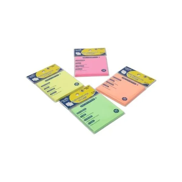 Notas autoadhesivas por estatica 76x76 mm x1 colores surtidos