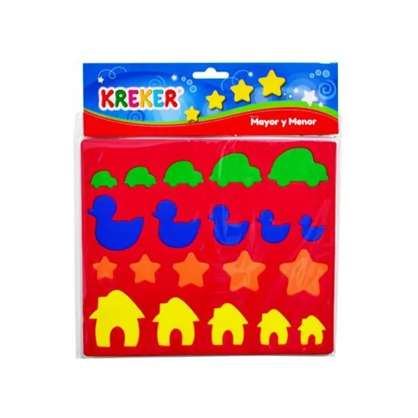 Juego de encastre de goma eva mayor y menor 28x24 cm en bolsa Kreker