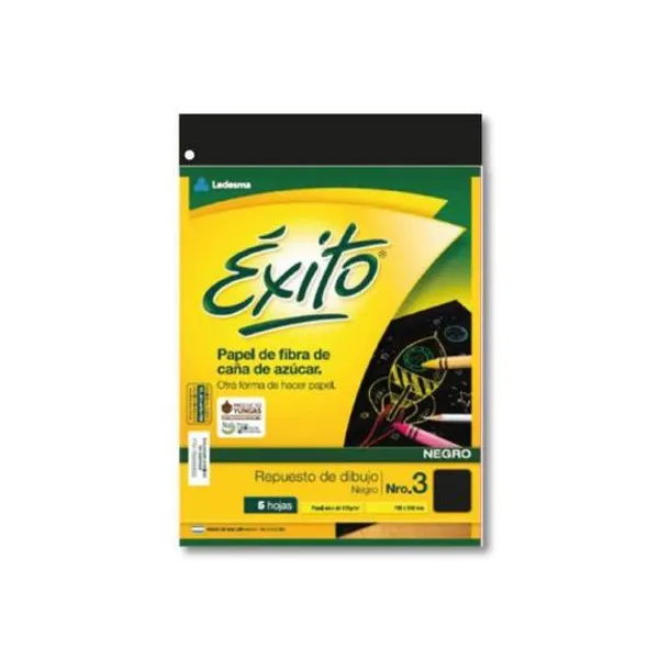 Repuesto de dibujo carta n.° 3 5h negro Éxito