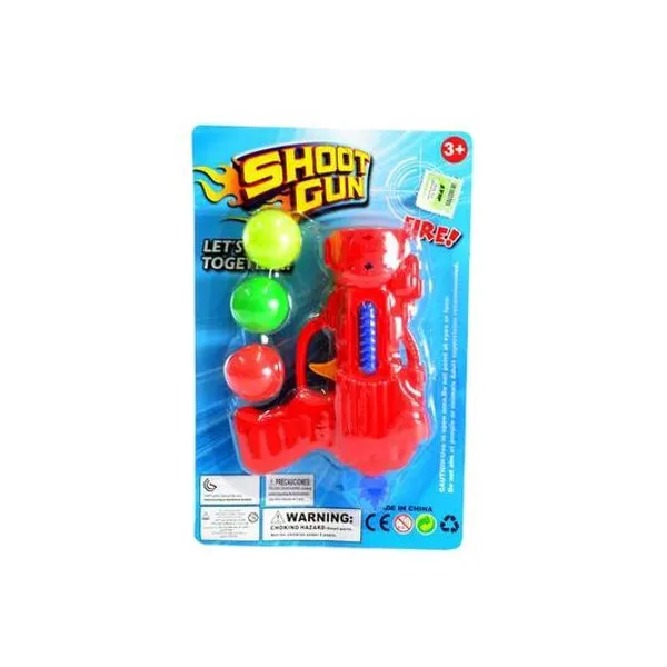 Pistola lanza pelotas en blister 14x21.5 cm