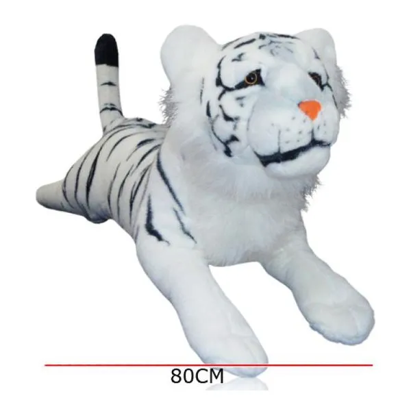 Tigre blanco echado 80 cm