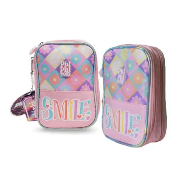 Cartuchera libro 2 cierres smile