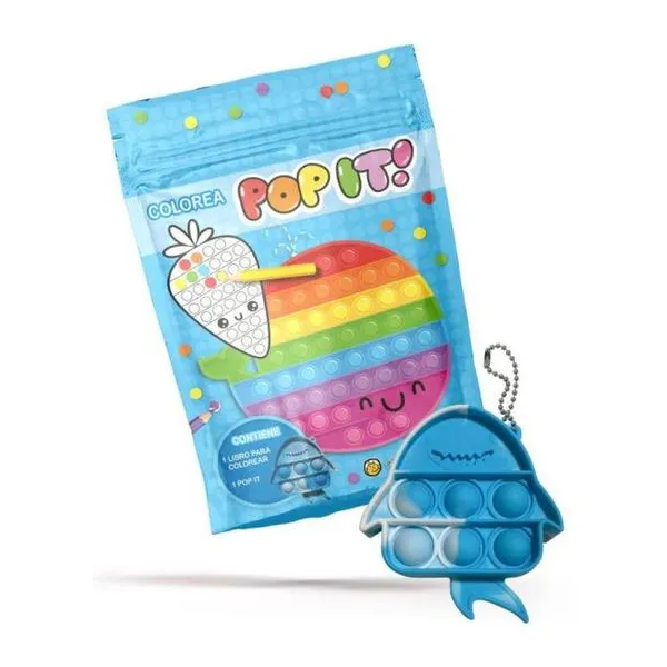Libro para colorear con pop it ballena