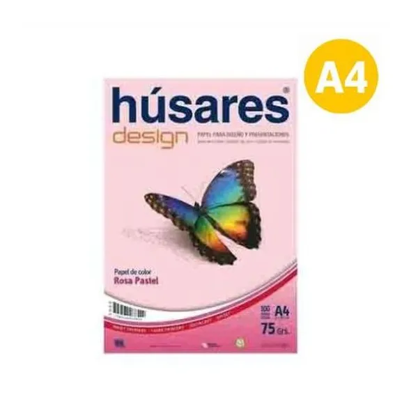 Resma a4 75 g/m2 100 hojas design rosa husares