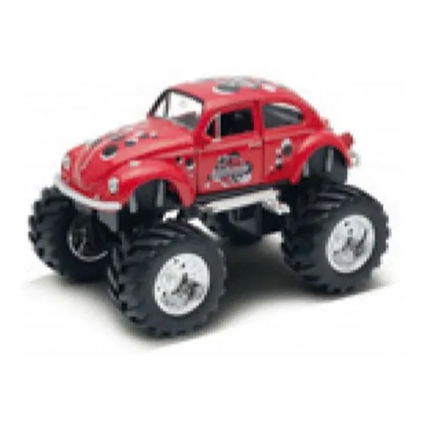 Welly 1:34 volkswagen beetle big wheel rojo 47005s-gw