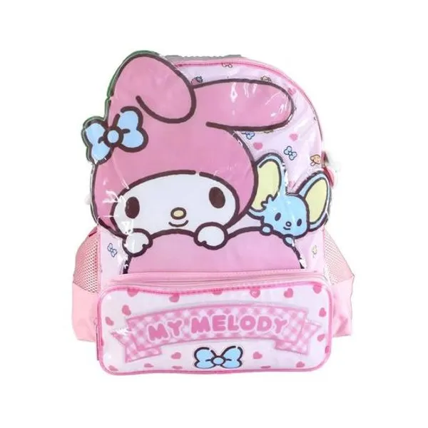 Mochila 16" espalda my melody sanrio smiley Cresko