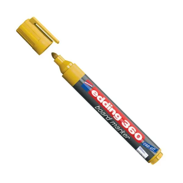 Marcador Edding e 360 para pizarra para red.amarillo con plast.
