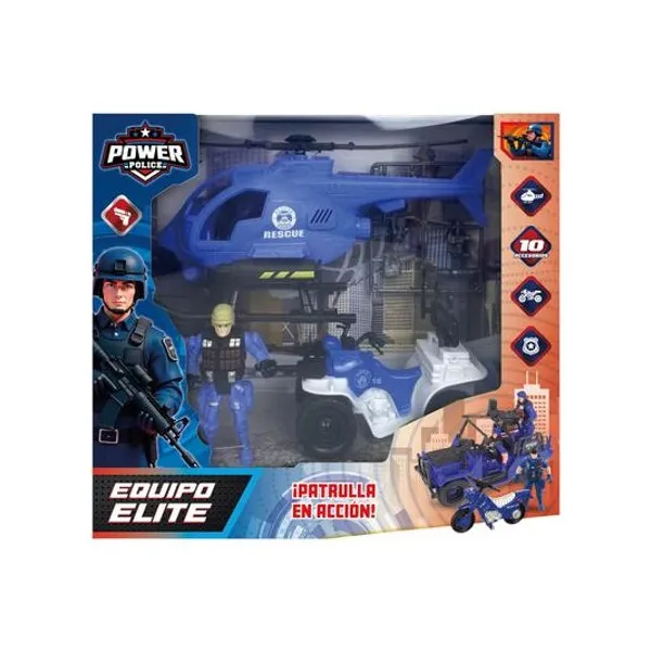 Set de policia 3pzs en caja 27x24x10 cm