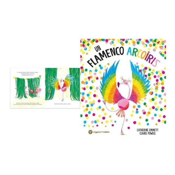 El flamenco arcoíris 27 24 cm