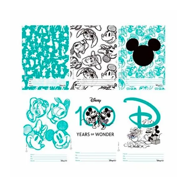 Separador de materias carta Disney x6 unidades Mooving