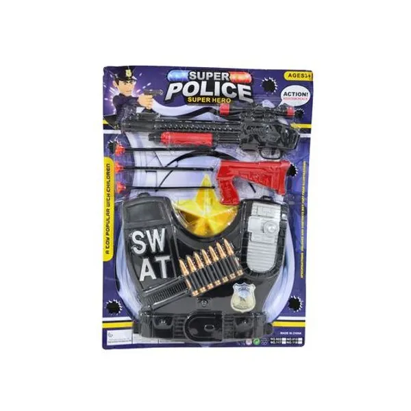 Set de policia con pechera 6 piezas en blister 39x53x5 cm