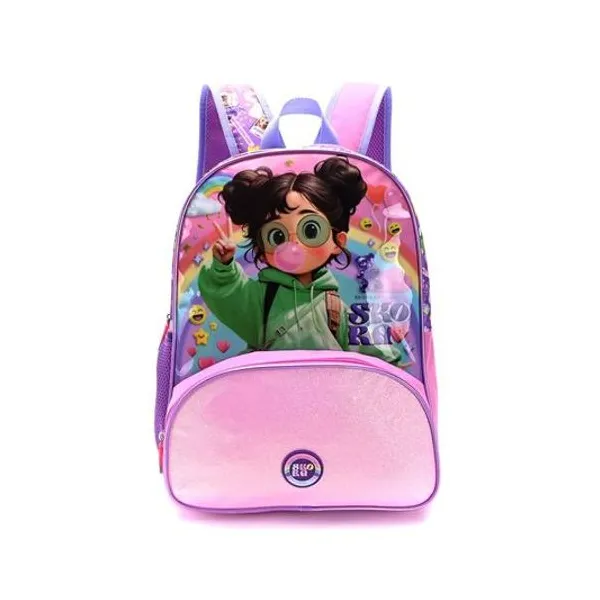 Mochila 16" espalda nenas cool hoodie verde Skora