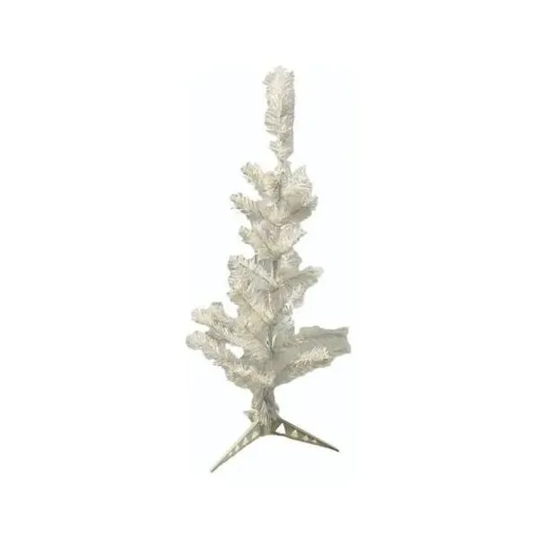 Árbol de navidad clásico 100 cm blanco pie plástico