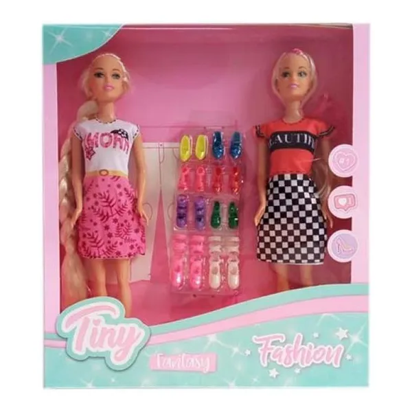 Muñeca Tiny y su hermana fashion 33x29x5 cm