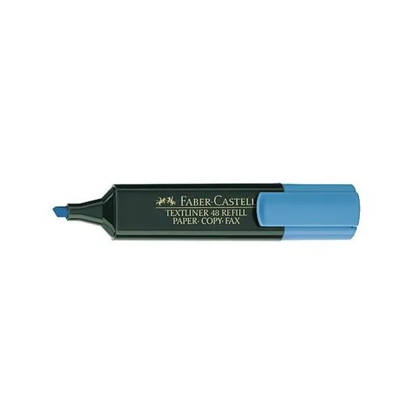 Resaltador textliner 48 celeste caja x10 unidades faber
