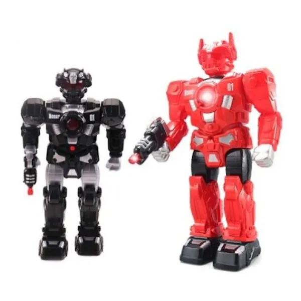 Robot con luz y sonido colores: rojo/negro
