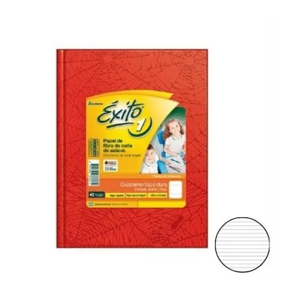 Cuaderno 16x21 rayado t/d araña rojo 48h Éxito