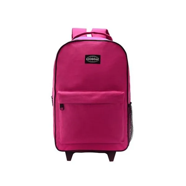 Mochila 17" con carro lisa fuxia goodpak