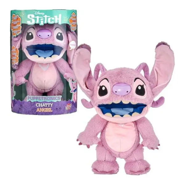 Stitch angel real fx puppetronic chatty 30 cm- mas de 50 frases y sonidos