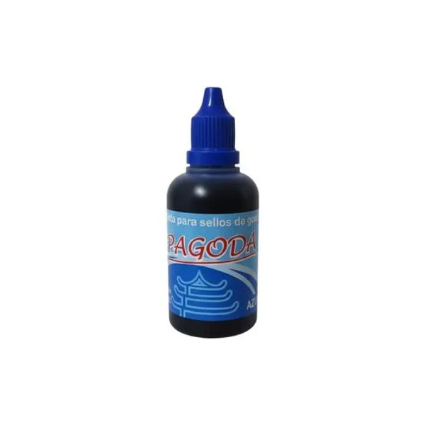 Tinta para sellos pico vertedor azul 60cc pagoda