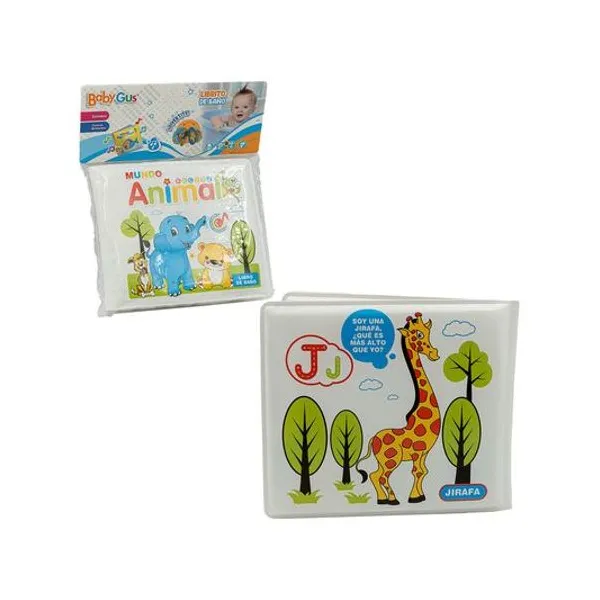 Libr0 didáctico para baño mundo animal baby gus 22 x17 x
