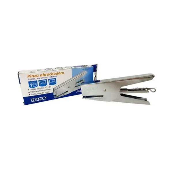 Abrochadora pinza n.° 10/50 hasta 20 hojas cromada dasa - 22101 05/ahd10