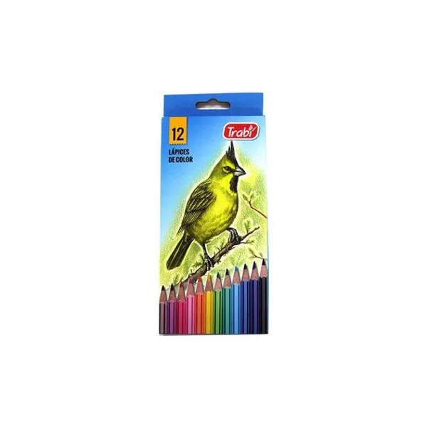 Lápiz de color largo caja x12 pinturita trabi