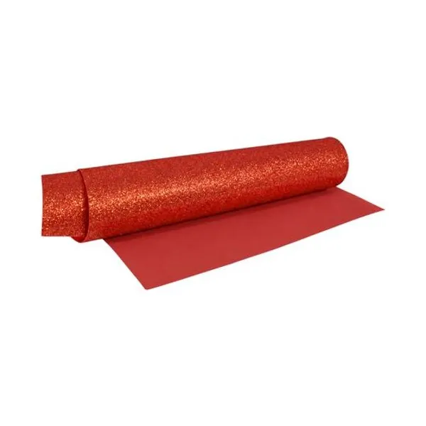 Goma eva super glitter 1.5 mm 40x60 cm rojo x10 asb