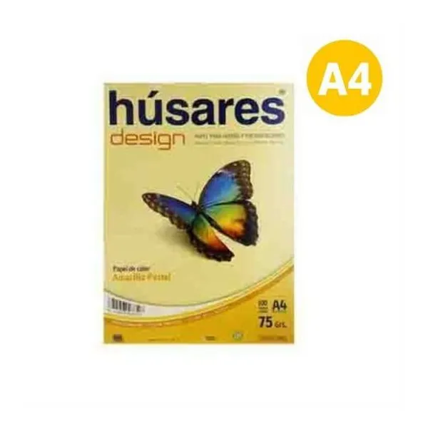 Resma a4 75 g/m2 100 hojas design amarilla husares