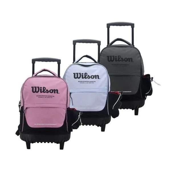 Mochila 17.5" con carro x unidad colores surtidos wilson