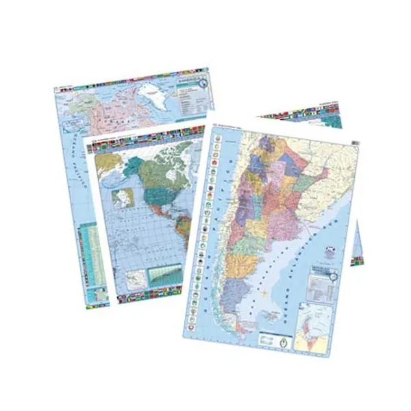 Mapa mural m.c. lam. con var. sin faz mercosur p. 95x130 cm