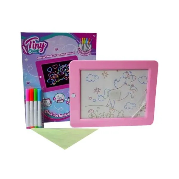 Pizarra tableta de dibujo led 3d 19x24.5x2.5 cm Tiny