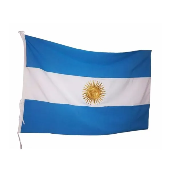 Bandera rep.argentina poliester ref.con sol 0.75 x1.20 mts